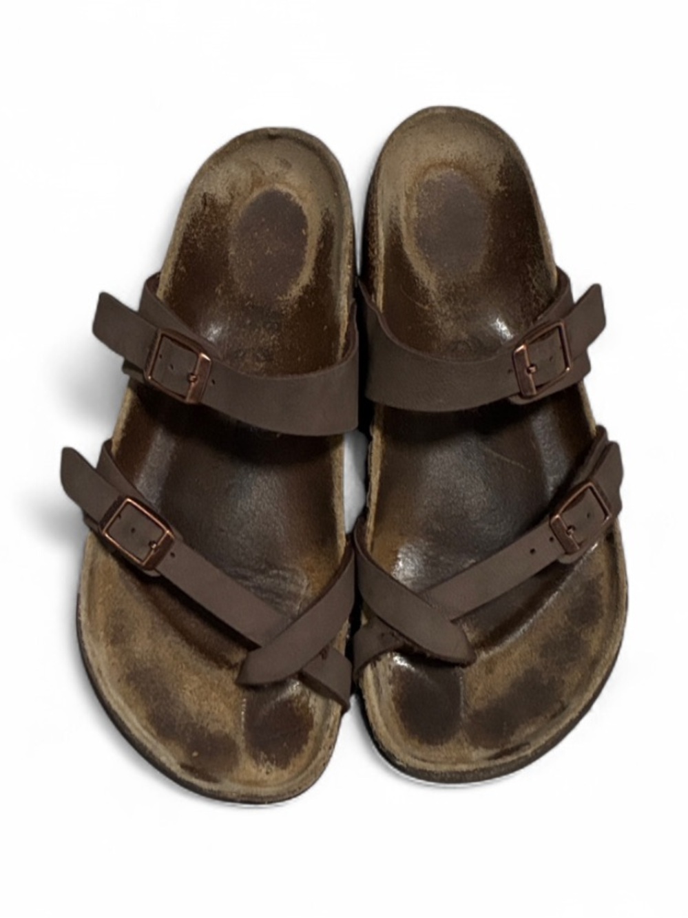 Birkenstock Mia Brown Toe Strap Sandals